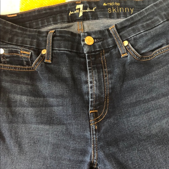 Sz 28 seven for all mankind mid rise skinny - Picture 3 of 5